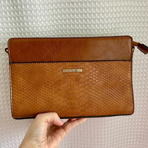 Women’s Simply Noelle Cognac faux leather crocodile pattern Crossbody Bag - Picture 16 of 16